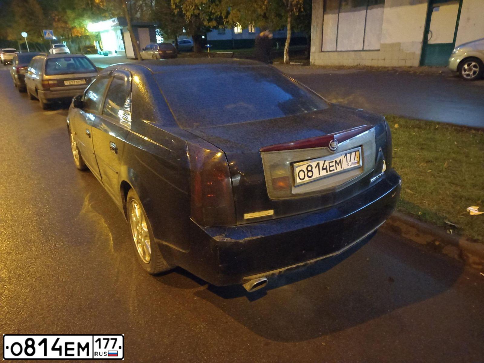 Фото автомобиля CADILLAC CTS, 2003 — госномер О814ЕМ177. Цвет: ЧЕРНЫЙ