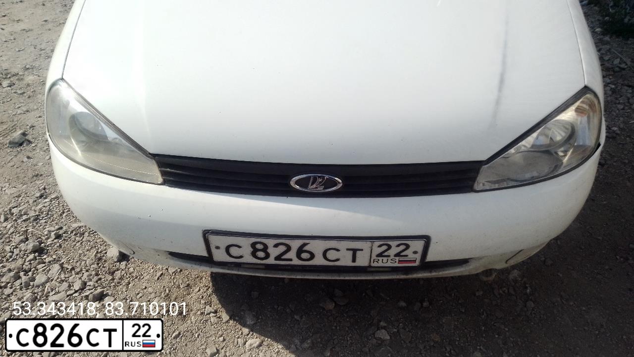 Фото автомобиля LADA 1119 KALINA, 2010 — госномер С826СТ22. Цвет: БЕЛЫЙ