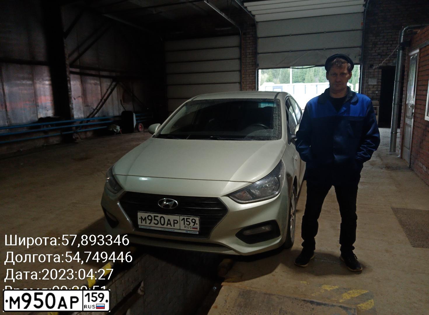 Фото автомобиля HYUNDAI SOLARIS, 2018 — госномер Т155НК196. Цвет: БЕЖЕВЫЙ