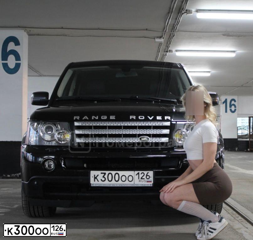Фото автомобиля LANDROVER RANGE ROVER SPORT, 2008 — госномер К300ОО126. Цвет: ЧЕРНЫЙ