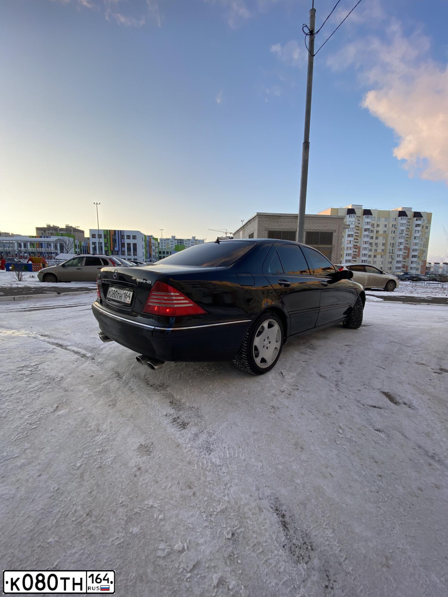 Фото автомобиля MERCEDES S-KLASSE, 1999 — госномер К080ТН164. Цвет: ЧЕРНЫЙ