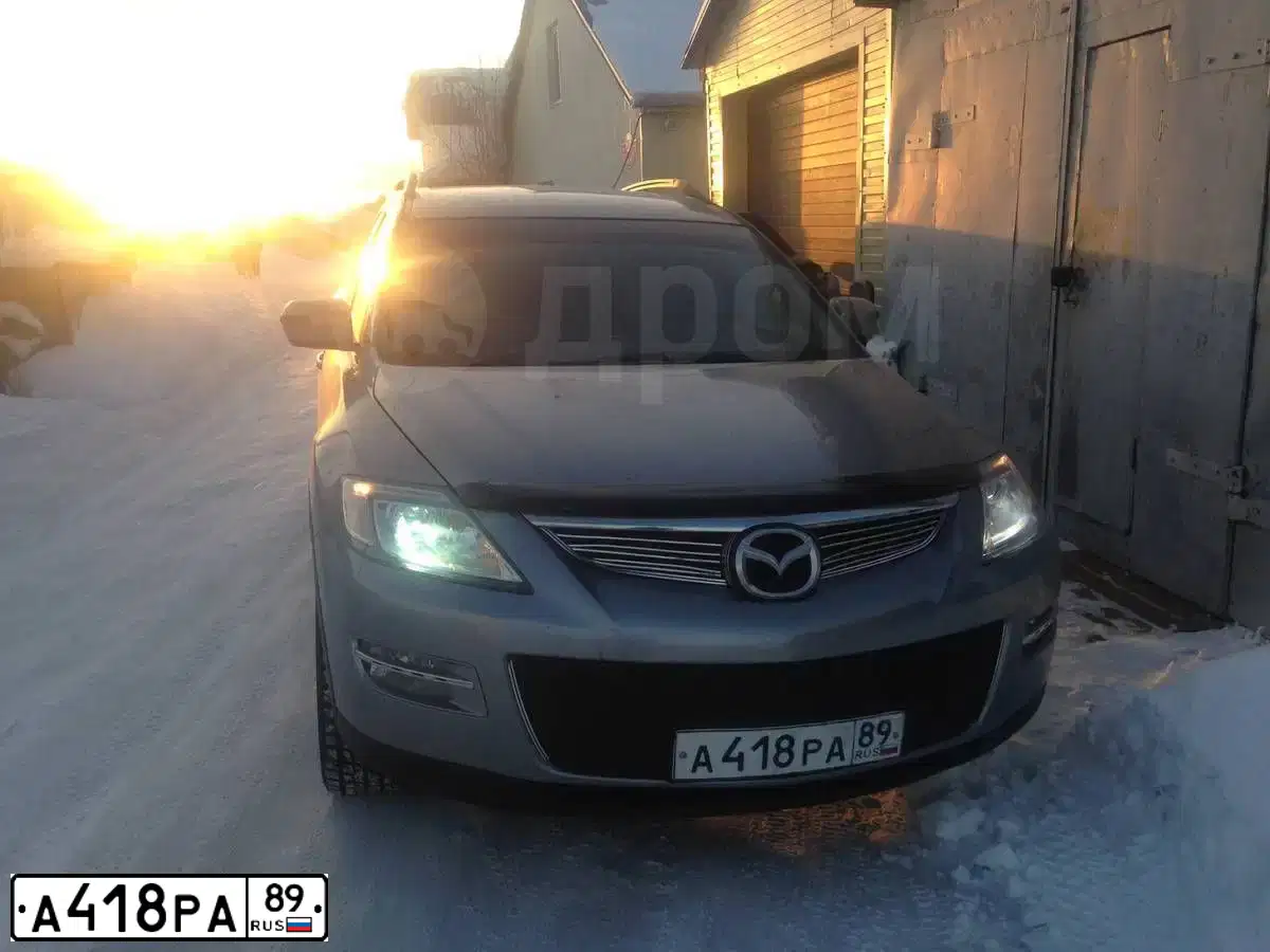 Фото автомобиля MAZDA CX-9, 2008 — госномер А418РА89. Цвет: Серебристый