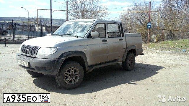 Фото автомобиля UAZ 2363 PICKUP, 2009 — госномер Н055ОВ64. Цвет: СЕРЕБРИСТЫЙ