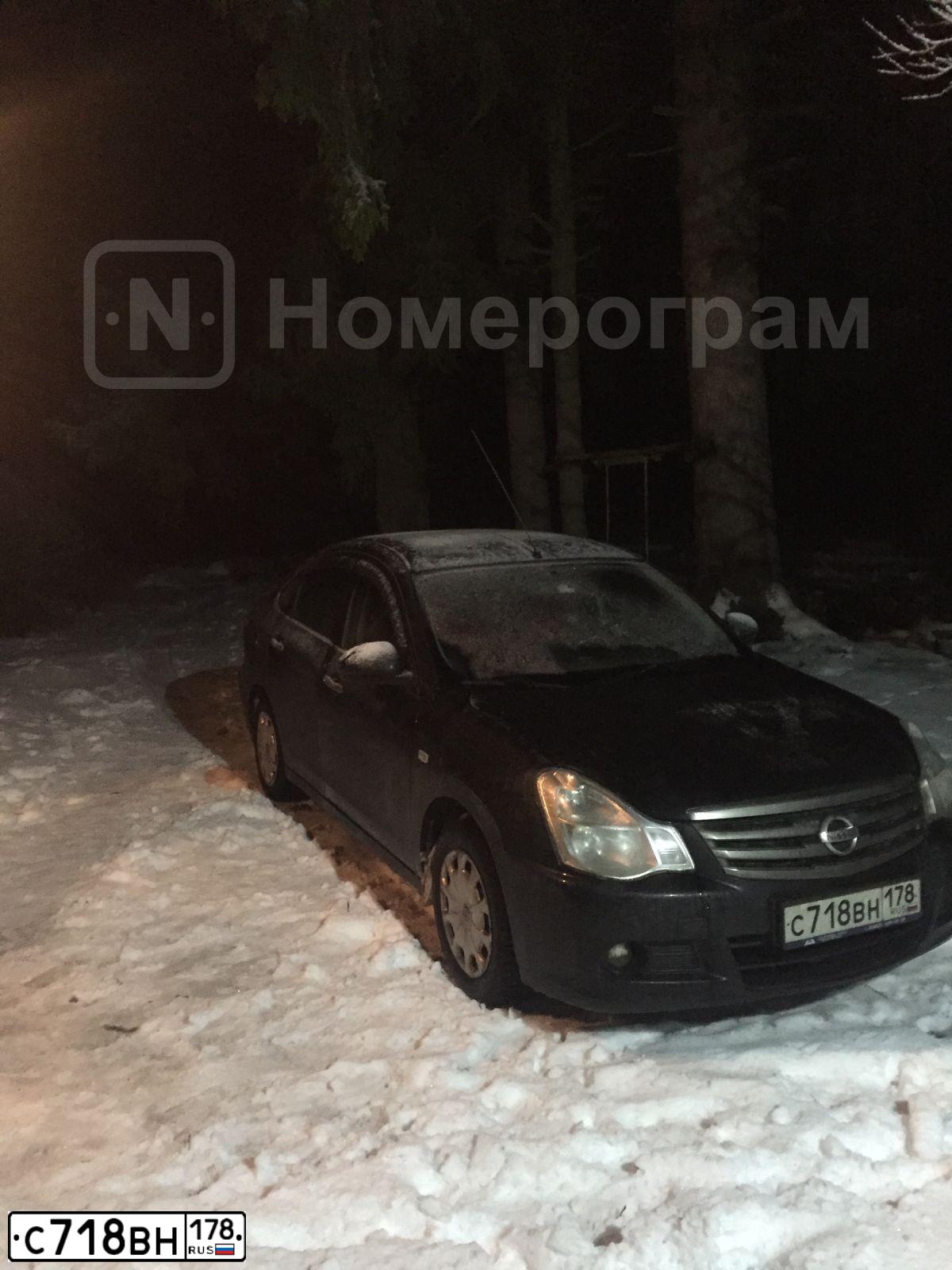 Фото автомобиля NISSAN ALMERA /AVTOVAZ/, 2014 — госномер С718ВН178. Цвет: ЧЕРНЫЙ