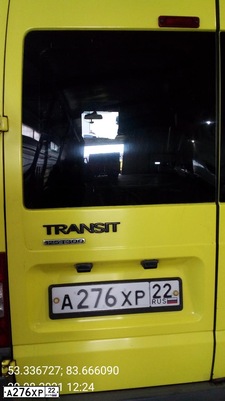 Фото автомобиля FORD TRANSIT, 2014 — госномер А276ХР22. Цвет: ГОСТ Р50574-2002 А(2)
