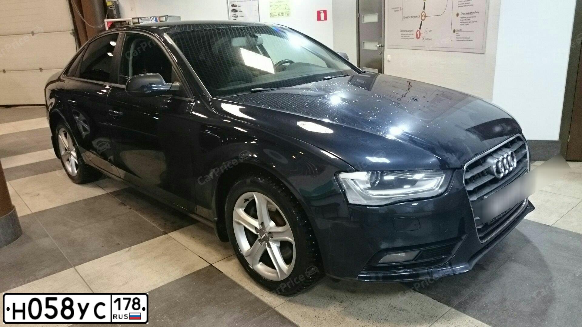 Фото автомобиля AUDI A4, 2013 — госномер А170СК198. Цвет: ЧЕРНО-СИНИЙ
