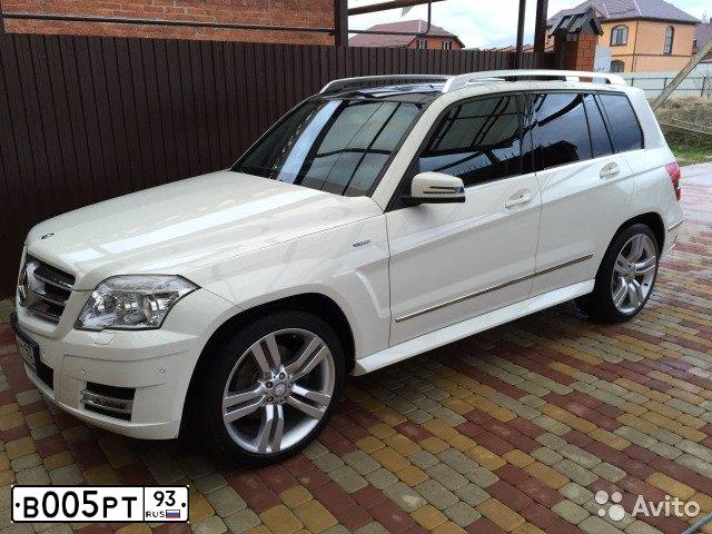 Фото автомобиля MERCEDES GLK-KLASSE, 2010 — госномер В005РТ93. Цвет: Белый