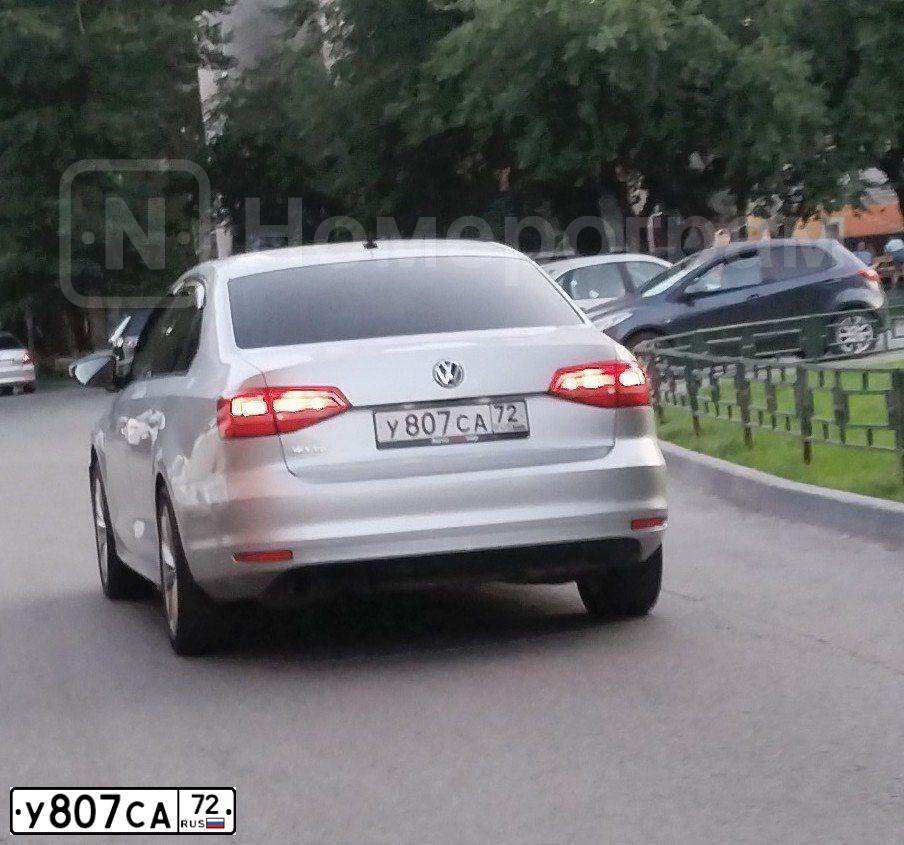 Фото автомобиля VOLKSWAGEN JETTA, 2015 — госномер У807СА72. Цвет: СЕРЫЙ