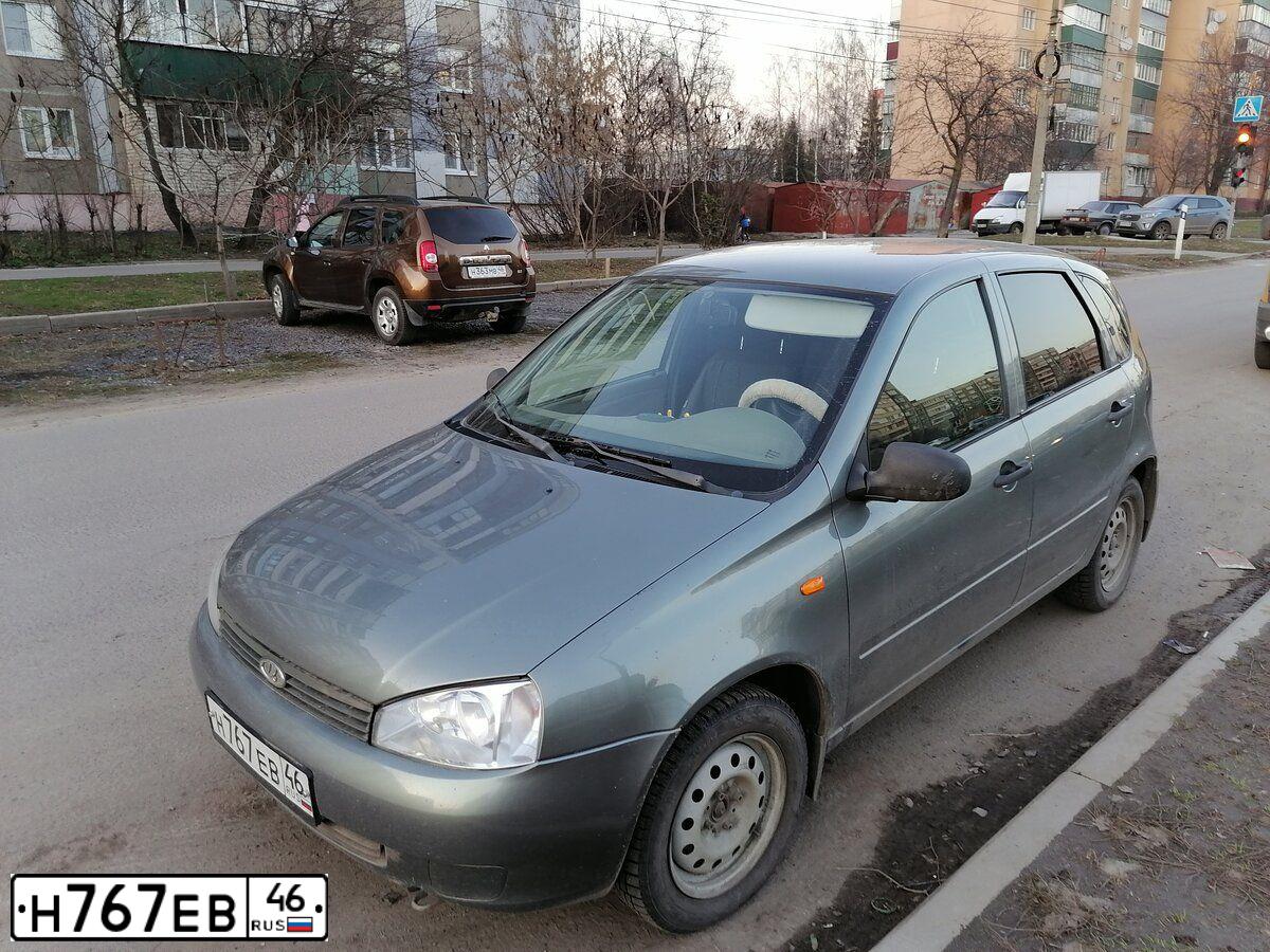 Фото автомобиля LADA 1119 KALINA, 2009 — госномер Р177КО46. Цвет: ТЕМНО-СЕРЫЙ МЕТАЛЛИК