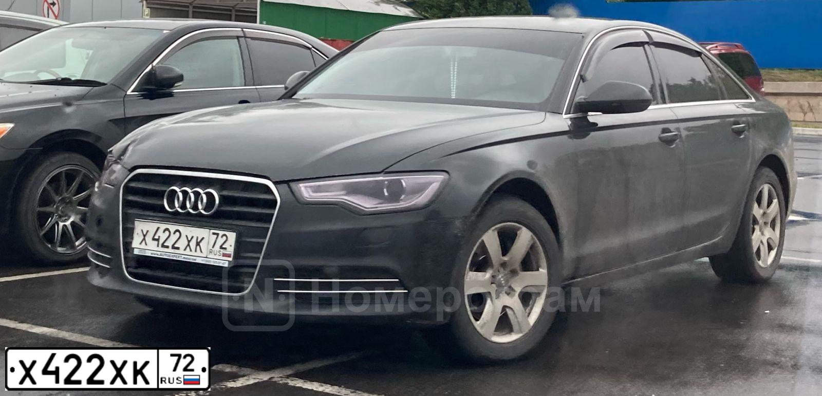 Фото автомобиля AUDI A6, 2011 — госномер Х422ХК72. Цвет: ЧЕРНЫЙ