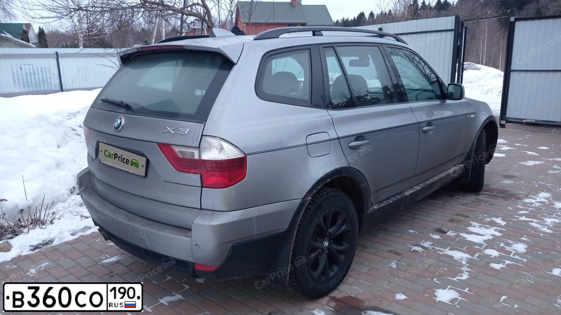Фото автомобиля BMW X3, 2008 — госномер К886АС977. Цвет: Серый
