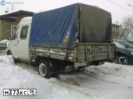 Фото автомобиля GAZ 3302 EL, 2003 — госномер Н373КС58. Цвет: СНЕЖНО-БЕЛЫЙ