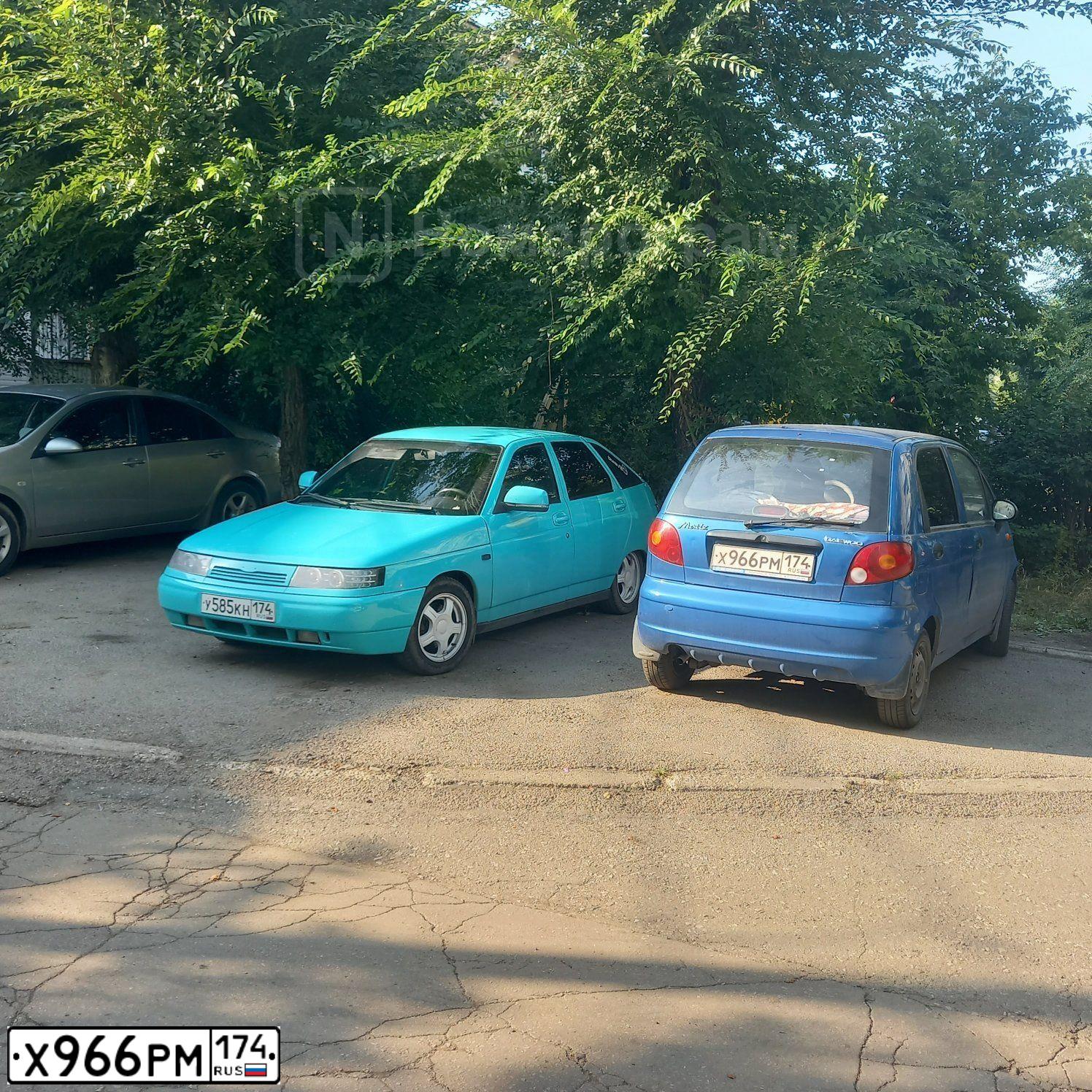 Фото автомобиля DAEWOO MATIZ, 2008 — госномер Х966РМ174. Цвет: СЕРЫЙ