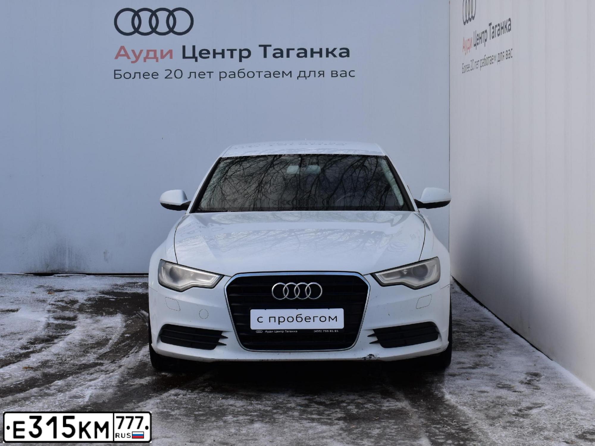 Фото автомобиля AUDI A6, 2014 — госномер Е315КМ777. Цвет: Белый