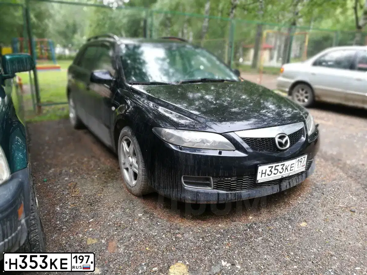 Фото автомобиля MAZDA 6, 2006 — госномер Н353КЕ197. Цвет: ЧЕРНЫЙ