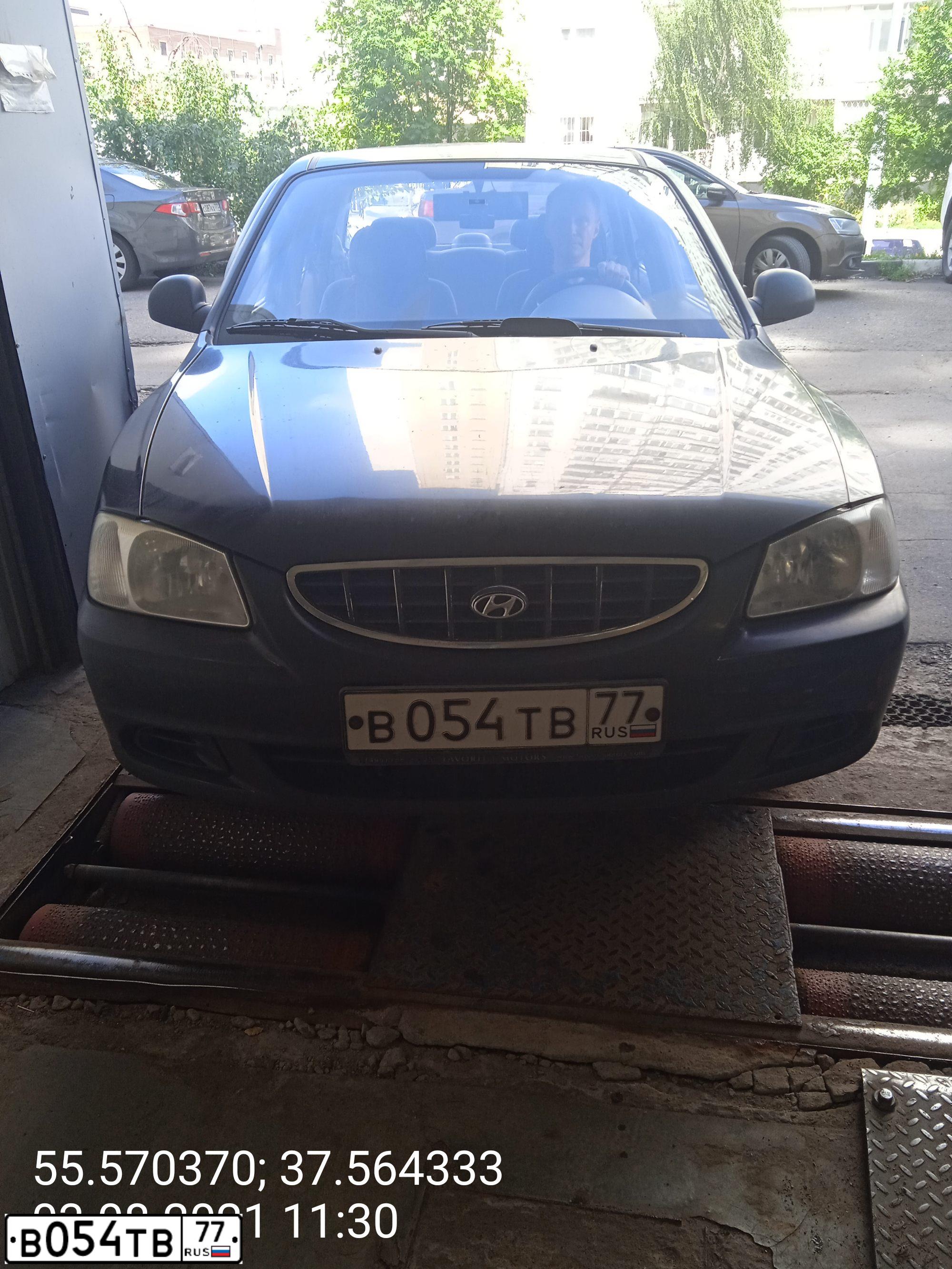 Фото автомобиля TAGAZ ACCENT, 2009 — госномер В054ТВ77. Цвет: ЧЕРНЫЙ