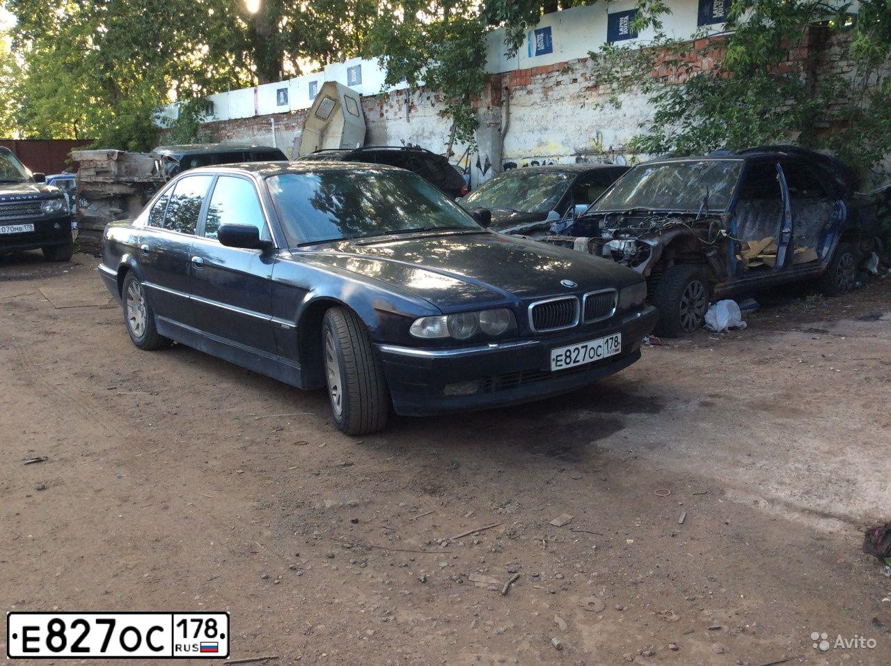 Фото автомобиля BMW SERIE 7, 2000 — госномер Е827ОС178. Цвет: СИНИЙ