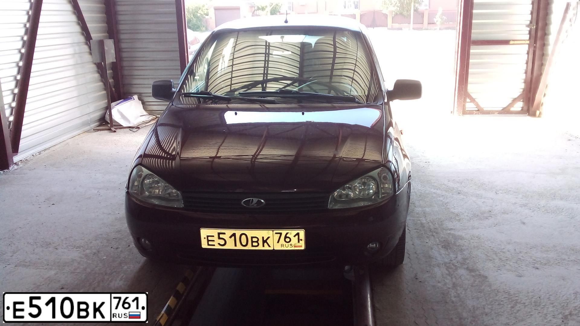 Фото автомобиля LADA 1119 KALINA, 2012 — госномер Е510ВК761. Цвет: ТЕМНО-ВИШНЕВЫЙ