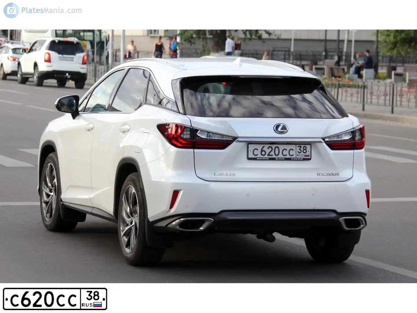 Фото автомобиля LEXUS RX, 2017 — госномер С620СС38. Цвет: БЕЛЫЙ
