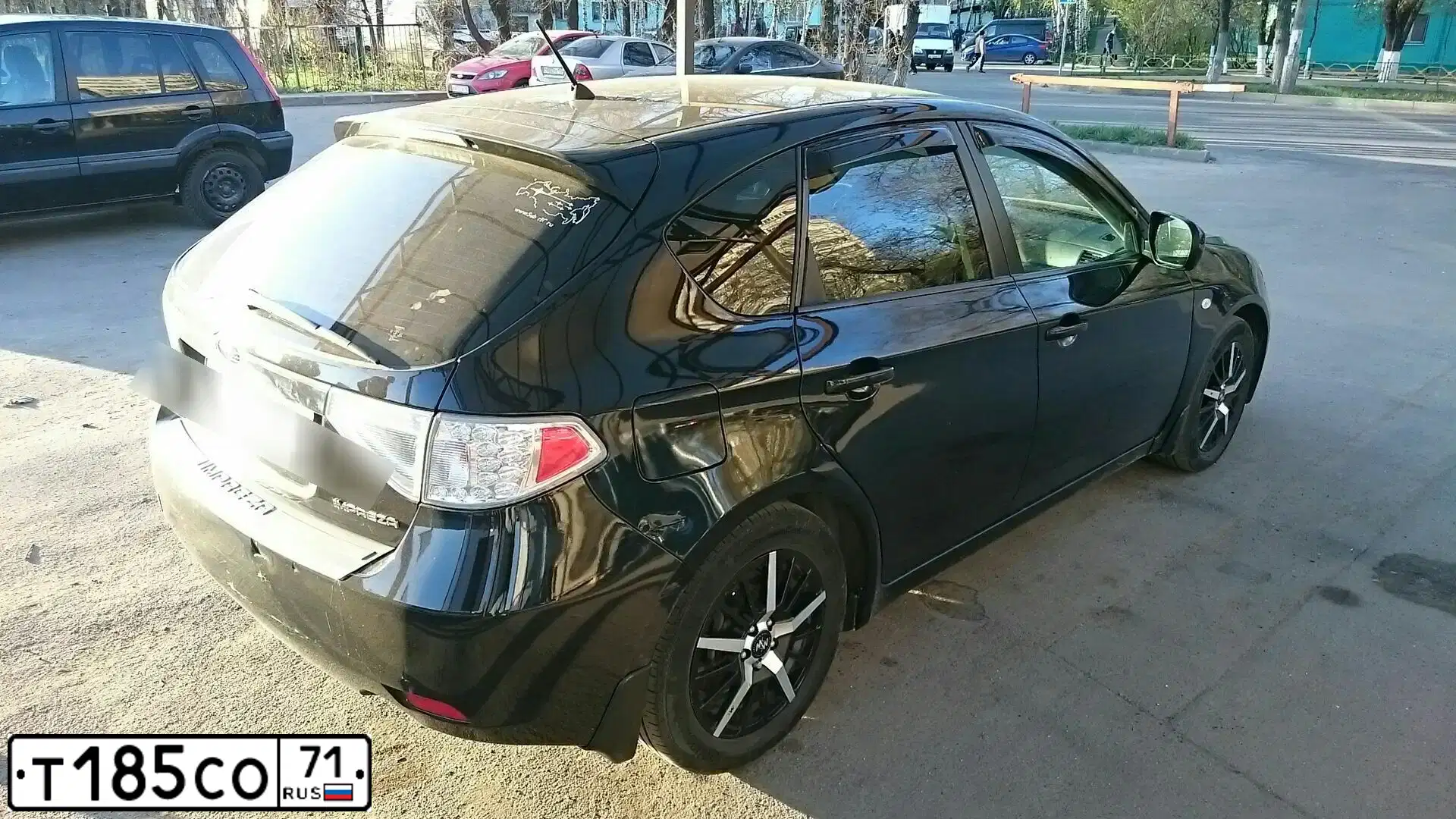 Фото автомобиля SUBARU IMPREZA, 2007 — госномер Х165АМ797. Цвет: ЧЕРНЫЙ