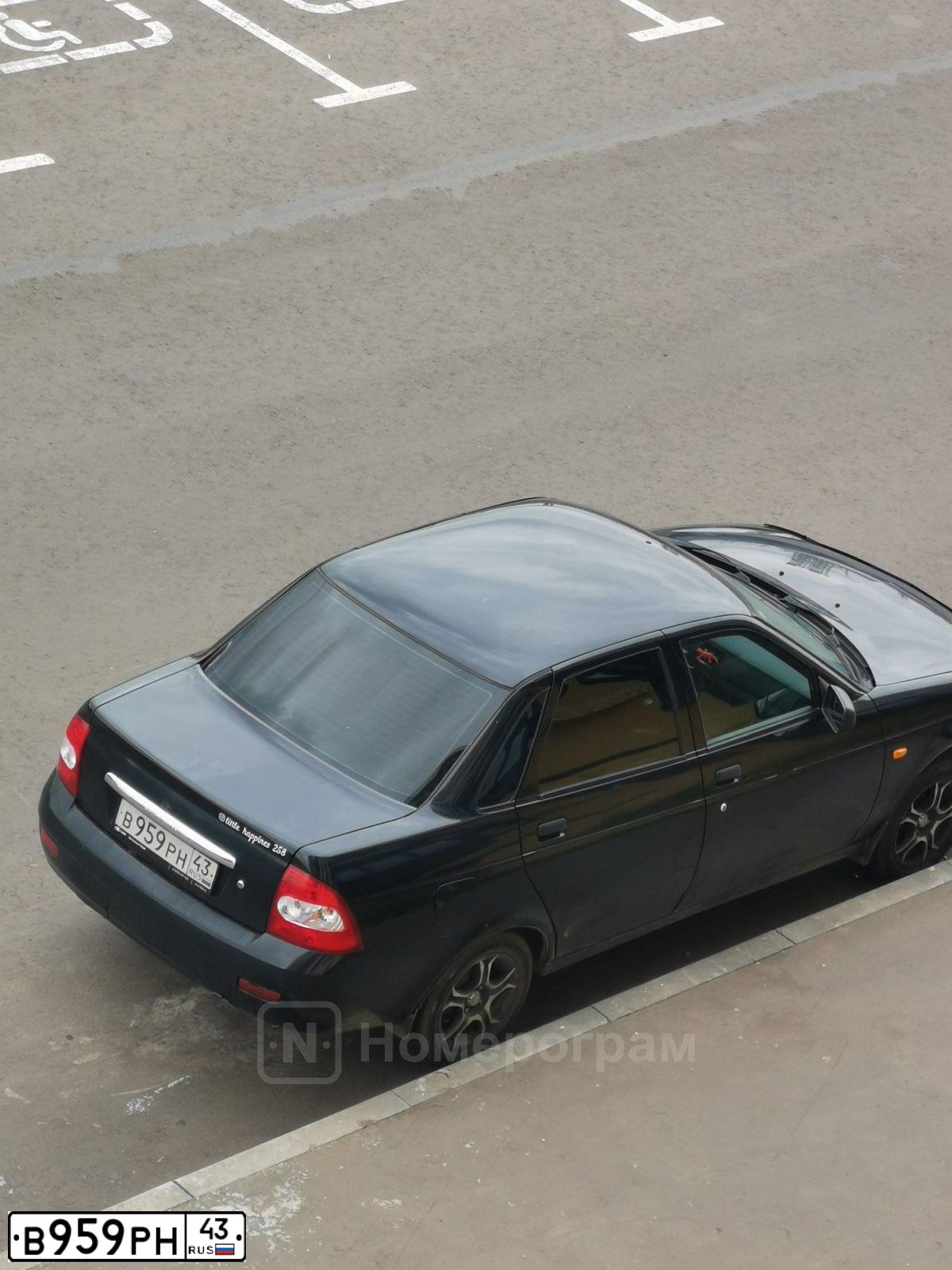 Фото автомобиля LADA 2170 PRIORA, 2011 — госномер А888НР43. Цвет: Сине-Черный