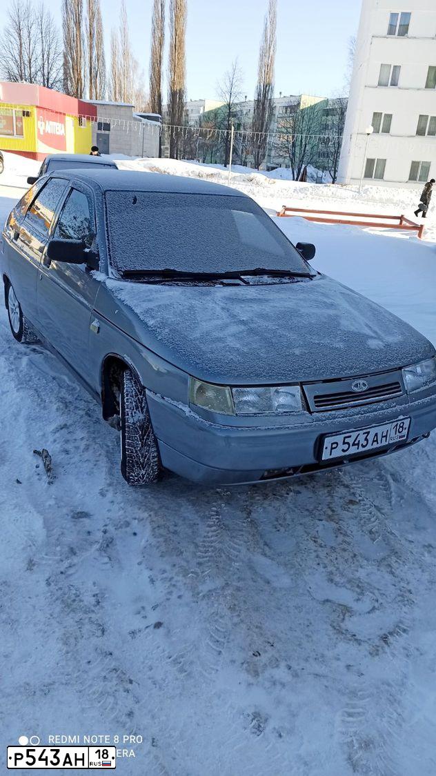 Фото автомобиля LADA 2112, 2008 — госномер Е059НЕ702. Цвет: СРЕДНИЙ СЕРО-ЗЕЛЕН МЕТ
