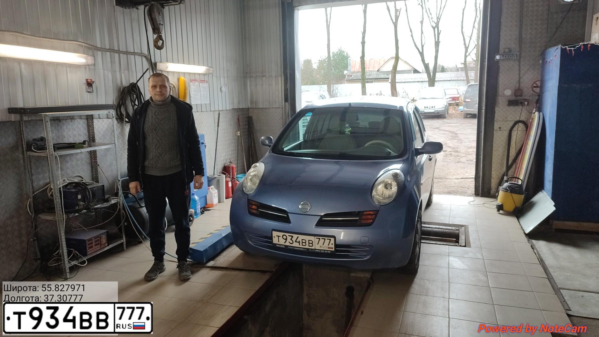 Фото автомобиля NISSAN MICRA, 2004 — госномер Е035АА250. Цвет: ФИОЛЕТОВЫЙ