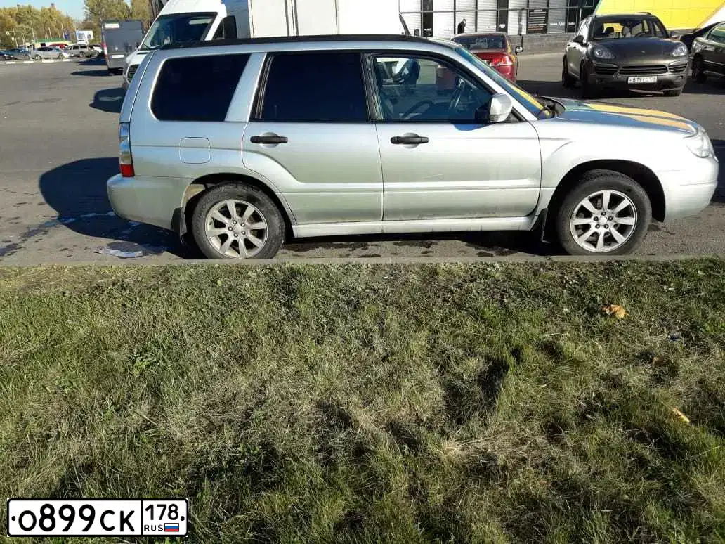 Фото автомобиля SUBARU FORESTER, 2006 — госномер Н760КН154. Цвет: СЕРЕБРИСТЫЙ