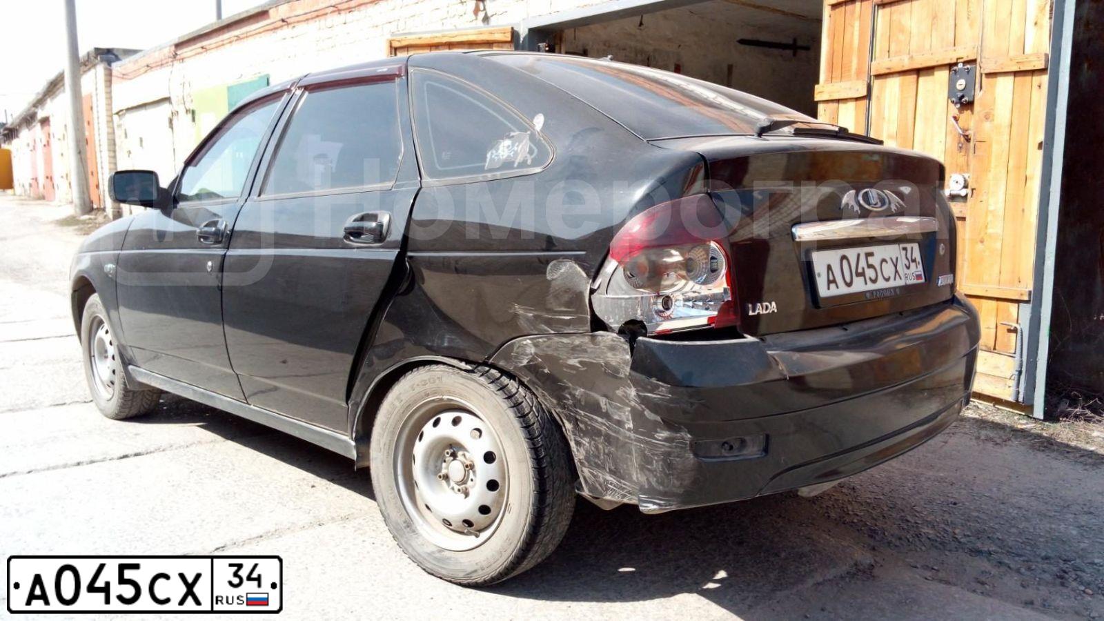 Фото автомобиля LADA 2172 PRIORA, 2009 — госномер А045СХ34. Цвет: Сине-Черный