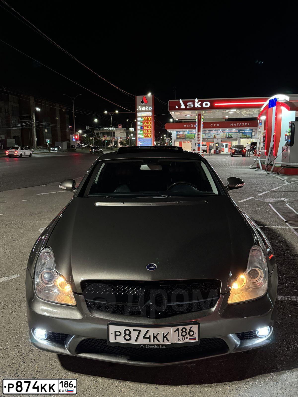 Фото автомобиля MERCEDES CLS-KLASSE, 2007 — госномер Р874КК186. Цвет: СЕРЫЙ
