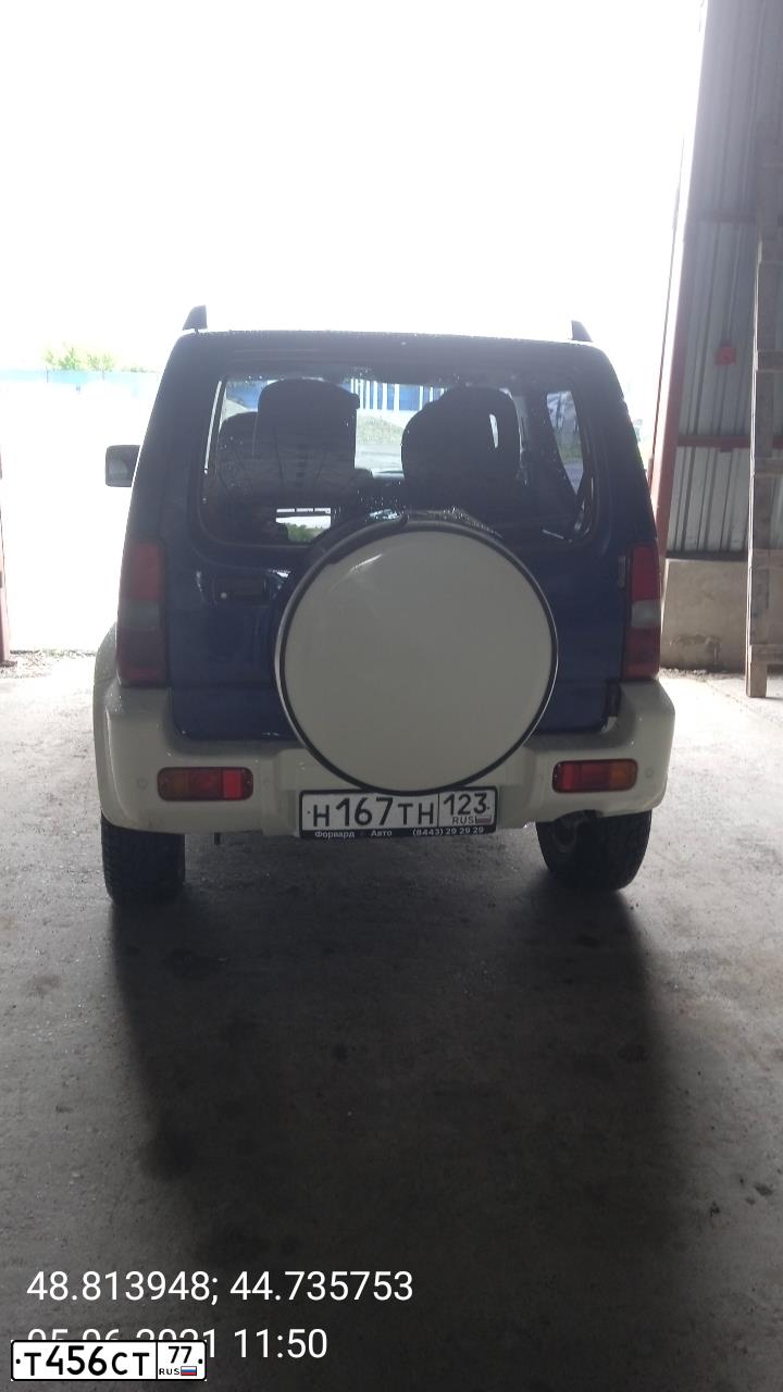 Фото автомобиля SUZUKI JIMNY, 2008 — госномер Н167ТН123. Цвет: синий