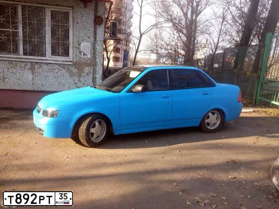 Фото автомобиля LADA PRIORA, 2007 — госномер Р457РВ126. Цвет: синий