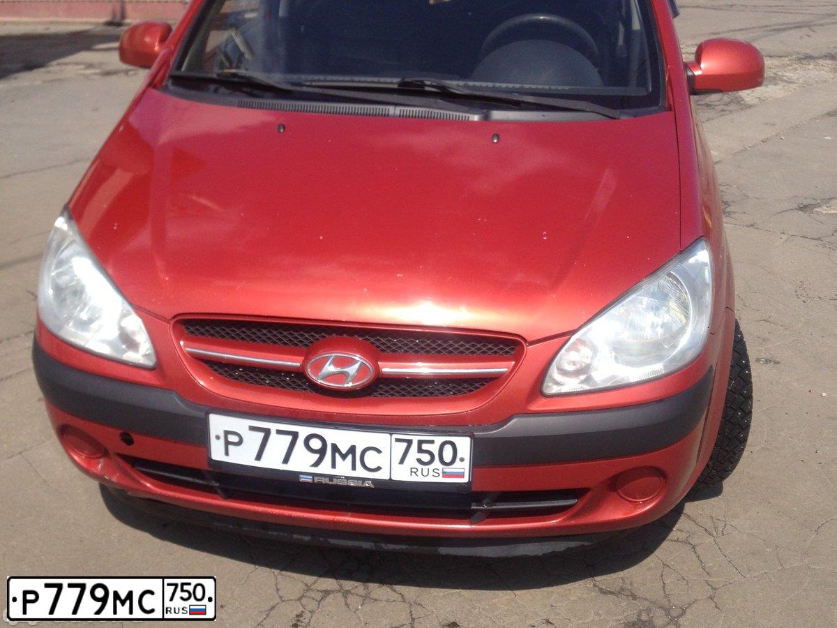 Фото автомобиля HYUNDAI GETZ, 2008 — госномер А803УК01. Цвет: Красный