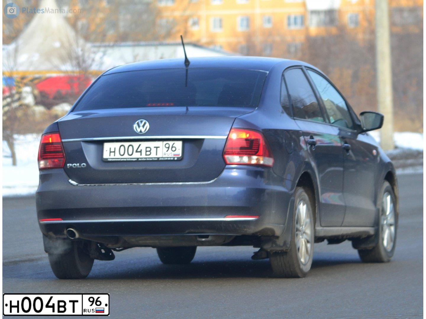Фото автомобиля VOLKSWAGEN POLO, 2013 — госномер Н004ВТ96. Цвет: ЧЕРНЫЙ
