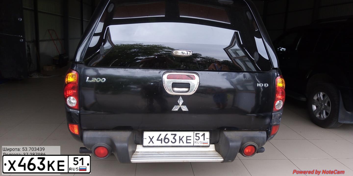 Фото автомобиля MITSUBISHI L 200, 2008 — госномер У114КВ71. Цвет: ЧЕРНЫЙ