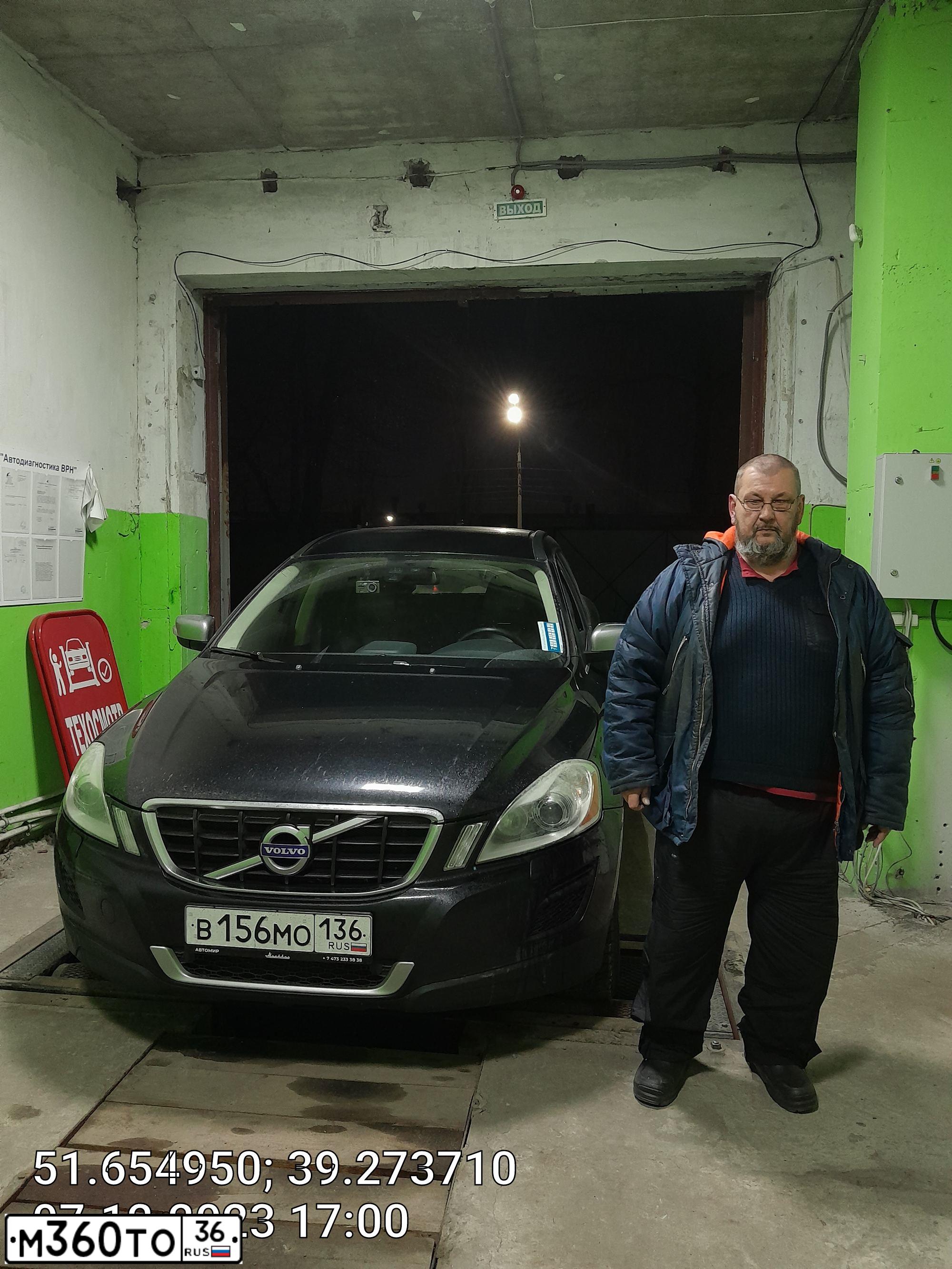 Фото автомобиля ВОЛЬВО XC60, 2010 — госномер М360ТО36. Цвет: ЧЕРНЫЙ