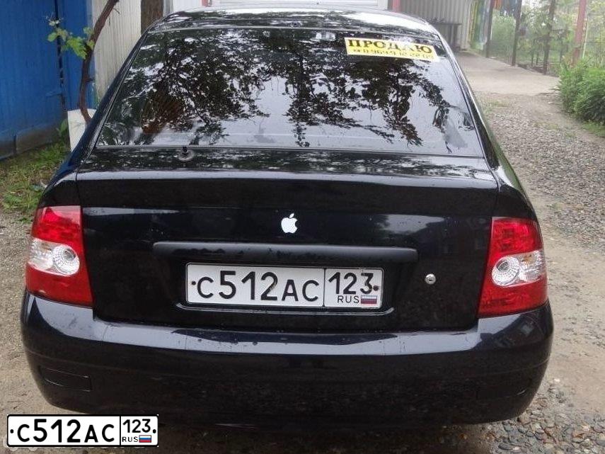 Фото автомобиля LADA 2172 PRIORA, 2009 — госномер С512АС123. Цвет: Сине-Черный