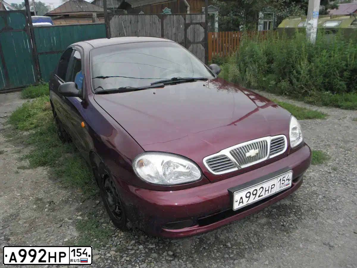 Фото автомобиля ZAZ LANOS, 2006 — госномер А992НР154. Цвет: ВИШНЕВЫЙ