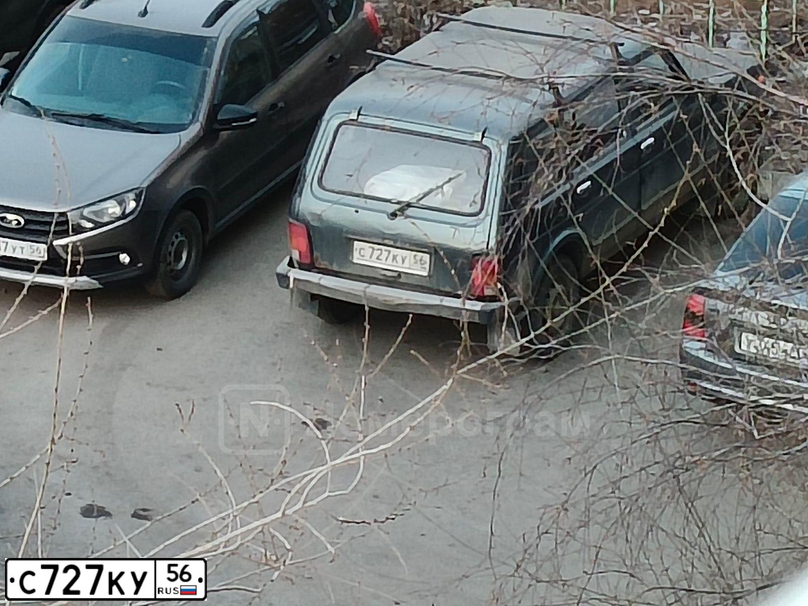 Фото автомобиля LADA 2131 NIVA, 2010 — госномер С727КУ56. Цвет: СЕРО-СИНЕ-ЗЕЛЕНЫЙ