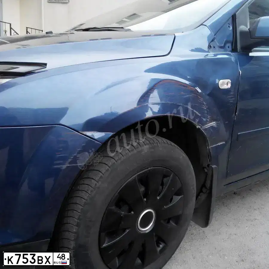 Фото автомобиля FORD FOCUS, 2007 — госномер К753ВХ48. Цвет: синий