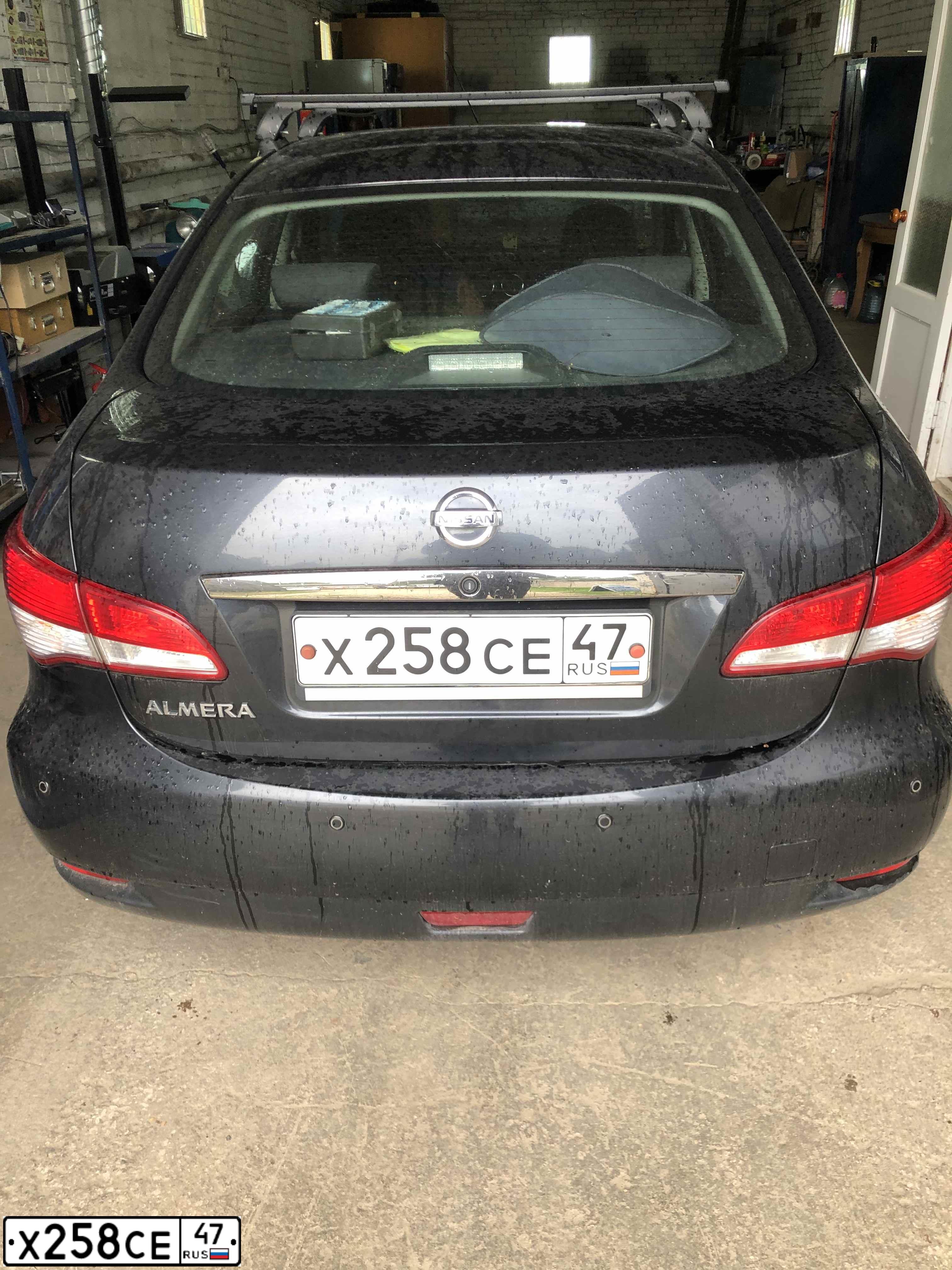Фото автомобиля NISSAN ALMERA /AVTOVAZ/, 2014 — госномер Х258СЕ47. Цвет: ЧЕРНЫЙ