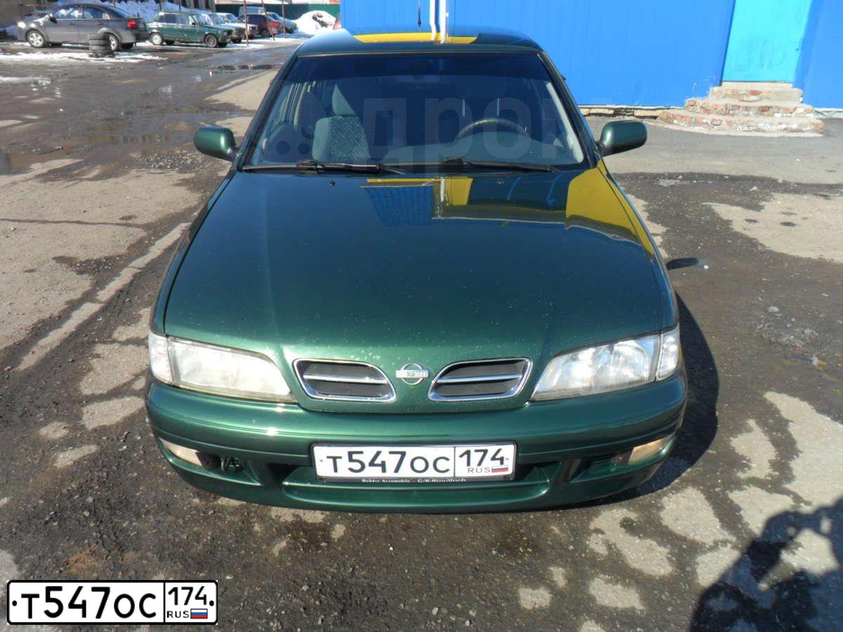 Фото автомобиля NISSAN PRIMERA, 1998 — госномер О002ТР74. Цвет: ЗЕЛЕНЫЙ