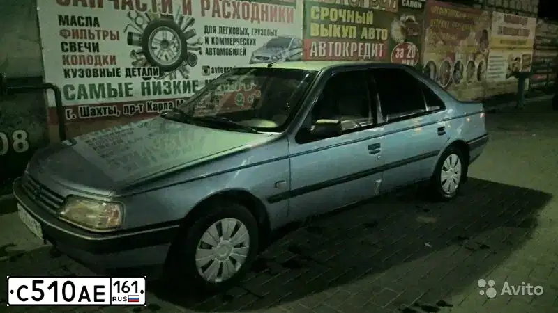 Фото автомобиля PEUGEOT 405, 1993 — госномер С510АЕ161. Цвет: СЕРО-ГОЛУБОЙ МЕТАЛЛИК