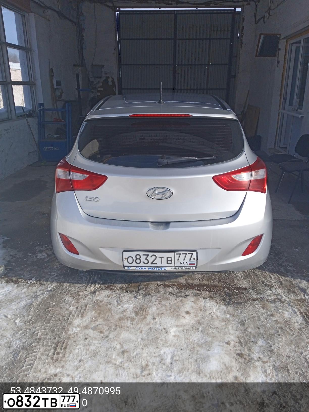 Фото автомобиля HYUNDAI I30, 2016 — госномер К855ХА763. Цвет: СЕРЕБРИСТЫЙ