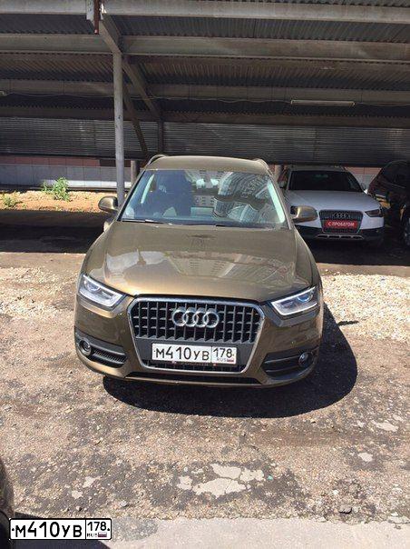 Фото автомобиля AUDI Q3, 2012 — госномер У401ТР750. Цвет: Коричневый
