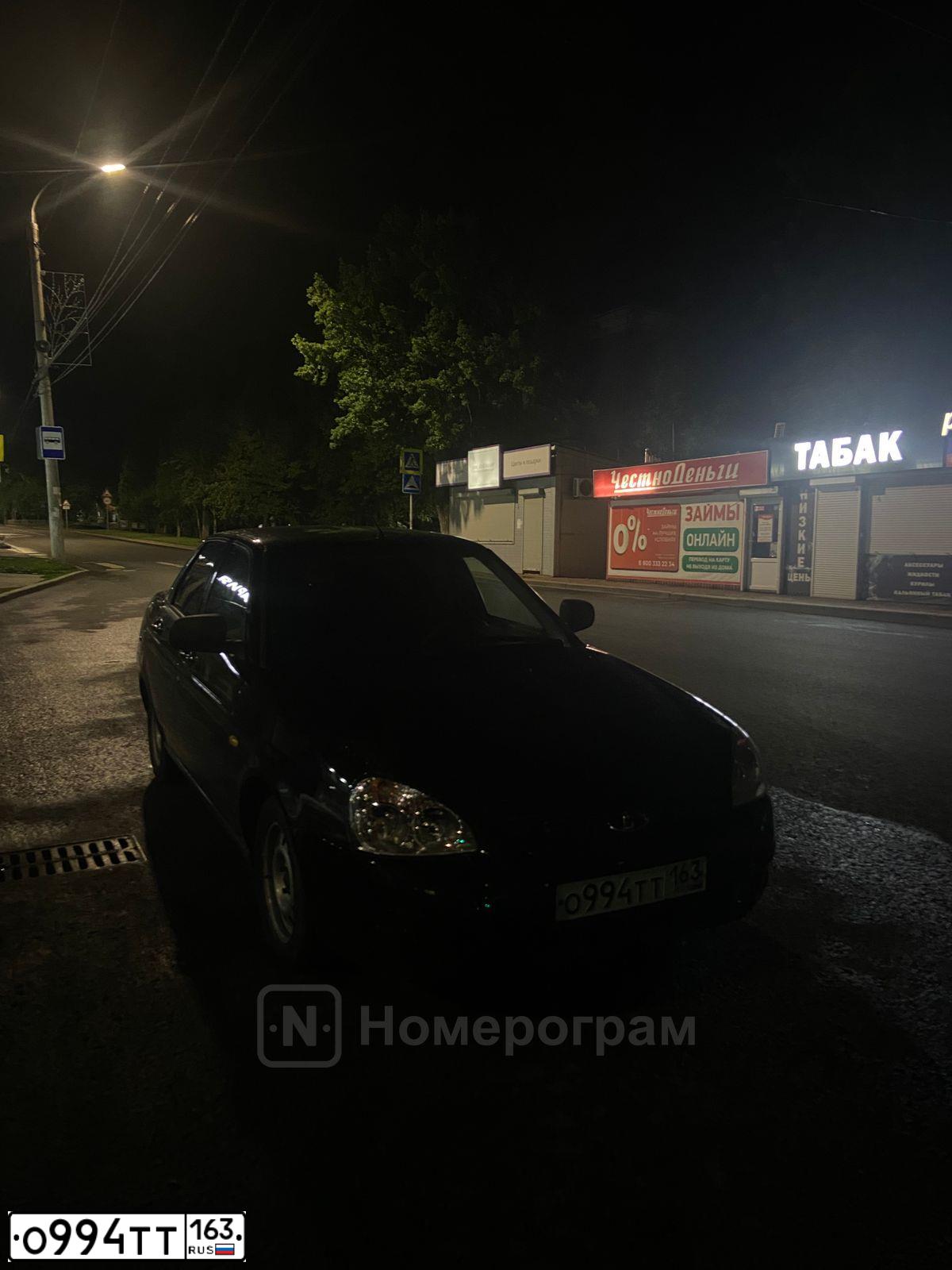 Фото автомобиля LADA 2170 PRIORA, 2011 — госномер О994ТТ163. Цвет: СИНЕ-ЧЕРНЫЙ