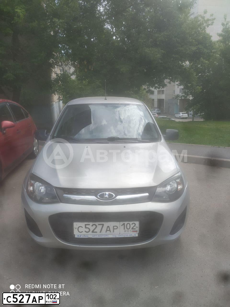 Фото автомобиля LADA 2192 KALINA, 2014 — госномер С527АР102. Цвет: Серебристый