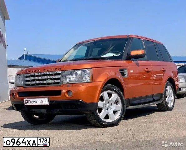 Фото автомобиля LANDROVER RANGE ROVER SPORT, 2009 — госномер А209АА78. Цвет: Оранжевый