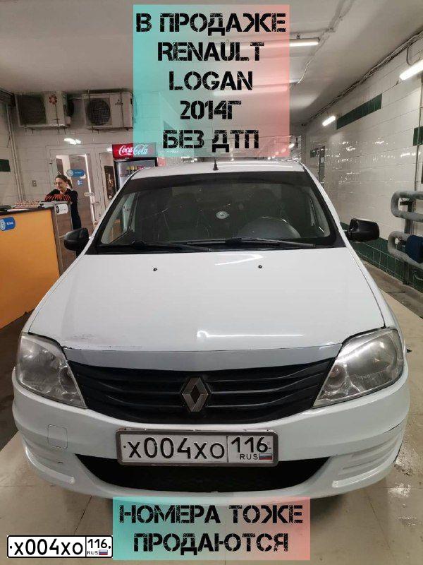 Фото автомобиля RENAULT LOGAN, 2014 — госномер М147ЕА716. Цвет: Белый