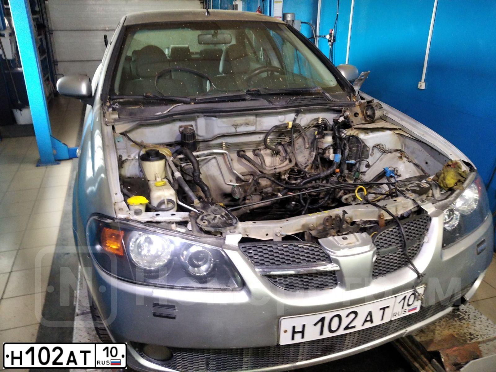 Фото автомобиля NISSAN ALMERA, 2006 — госномер Н102АТ10. Цвет: СЕРЕБРИСТЫЙ